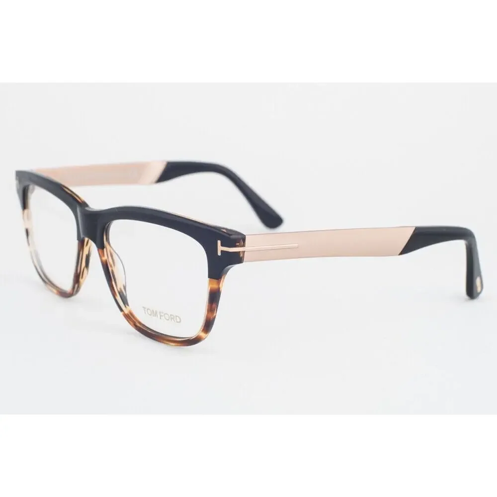 Tom Ford TF5372 005 Eyeglasses Black Tortoise Gold Cat Eye Frame 54-16-145 Italy
